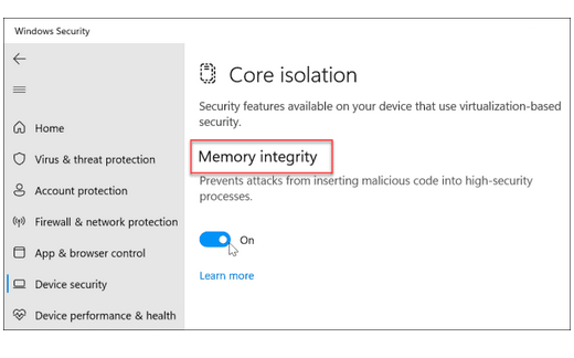 Memory Integrity